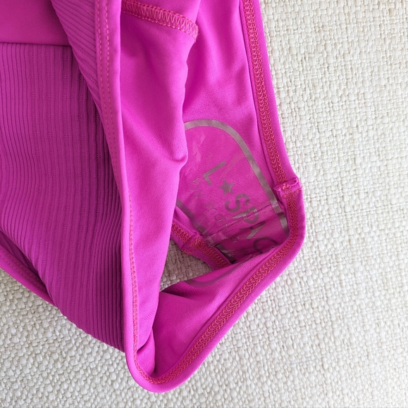 L*Space Bright Fuchsia Frenchi Bitsy Bikini Bottom Large - Picture 4 of 11